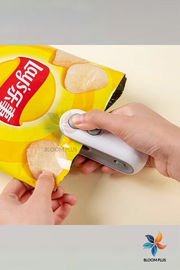 2 İn 1 Şarjlı Poşet Ambalaj Ağzı Kapatıcı Poşet Mühürleme Aparatı Mini Poşet Kapatıcı Ve Kesici - 4