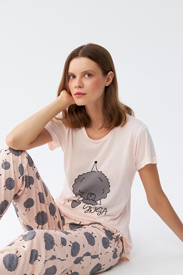 Women's Short Sleeve Pajama Set 20410