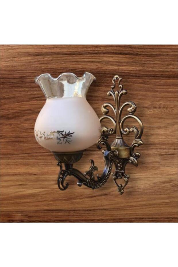 Single Elbe Sconce with Tumbled Honey Color Glass
