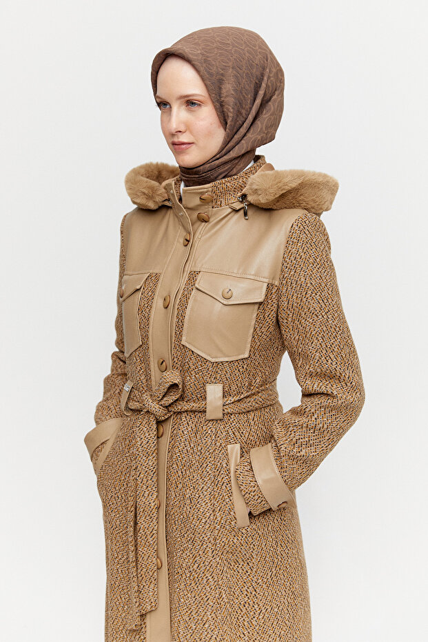 Deri Kombinli Kap - 4