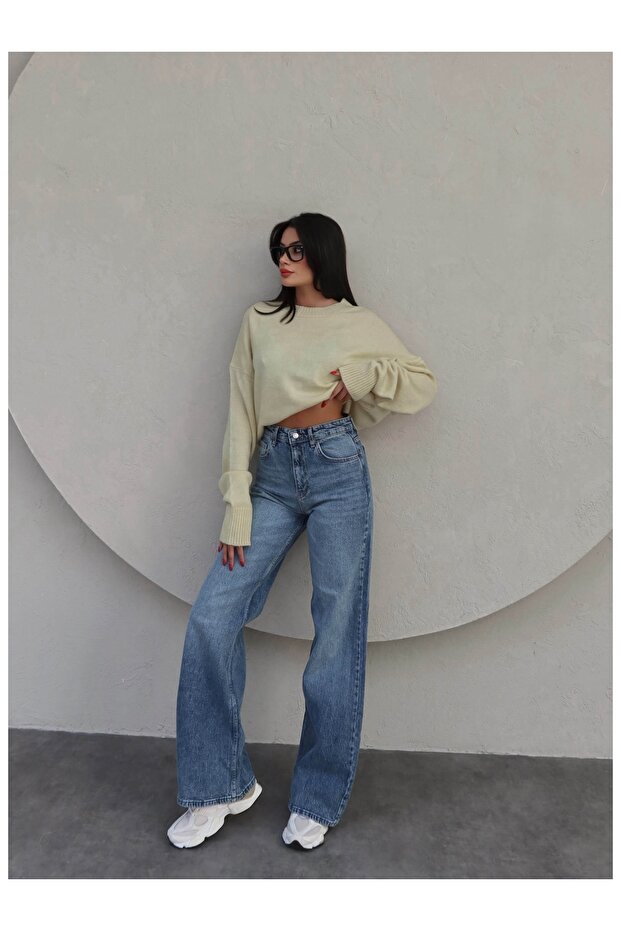 Lycra rovné džínsové nohavice - 2