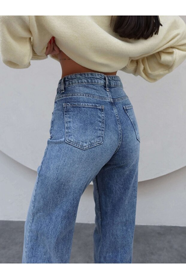 Lycra rovné džínsové nohavice - 7