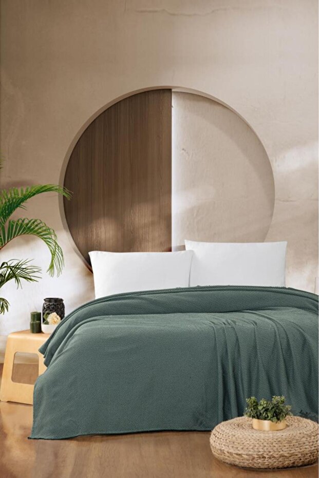 Macar Tek Kişilik Pike Pamuklu Yatak Örtüsü 170x230 - 1