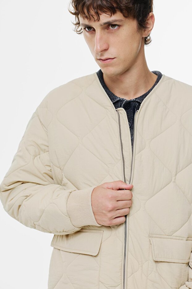 Hafif cepli kapitone ceket - 4