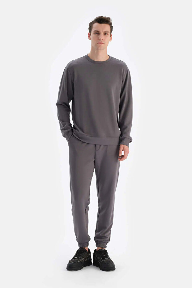 Füme Jogger Paça Eşofman Altı - 1
