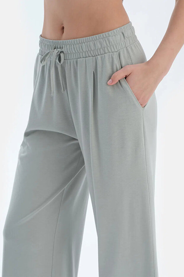 Ada Çayı Düşük Kollu Basıc Tişört Pantolon Pijama Takımı - 6