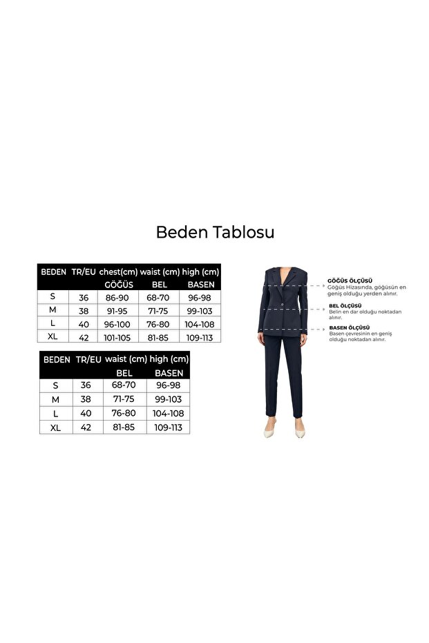 Black-Saks Patterned Blouse and Pants Set - 6