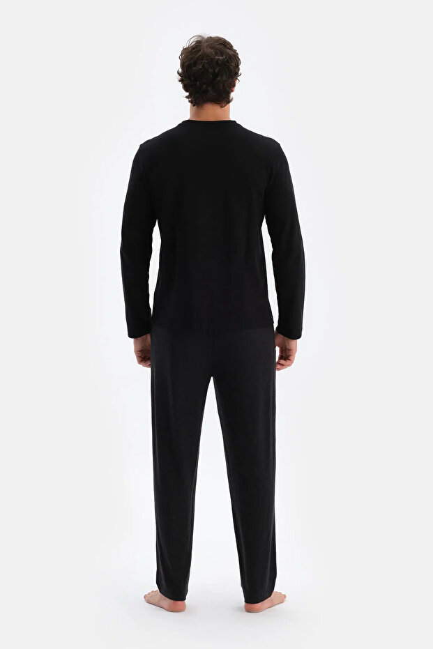 Antrasıt Boru Paça Örme Pantolon - 2