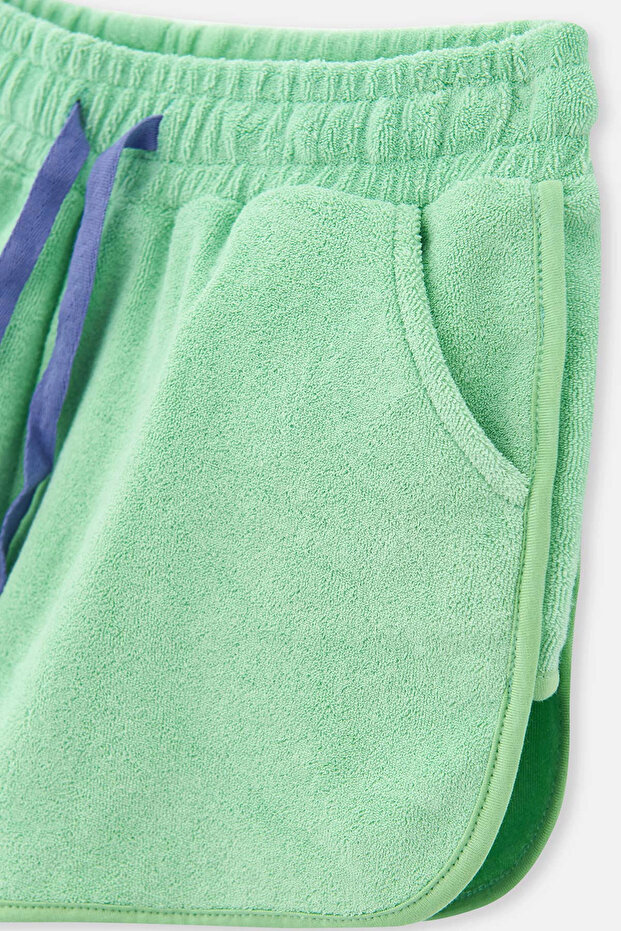 Yeşil Kız Çocuk Havlu Şort - 7