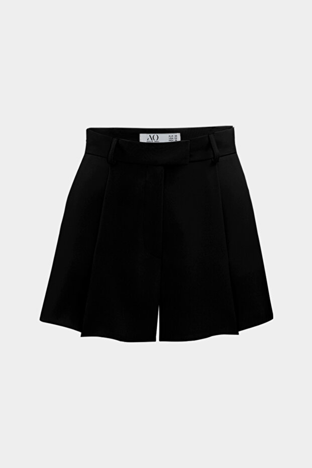 Yüksek Bel Wed Leg Cep Detaylı Mini Şort - 2