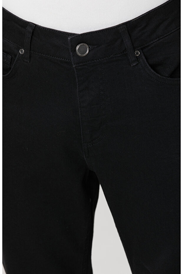 Siyah Denim Pantolon - 4