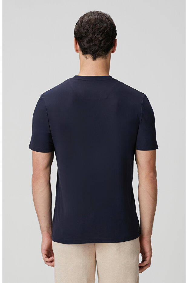 Lacivert Basic T-shirt - 5