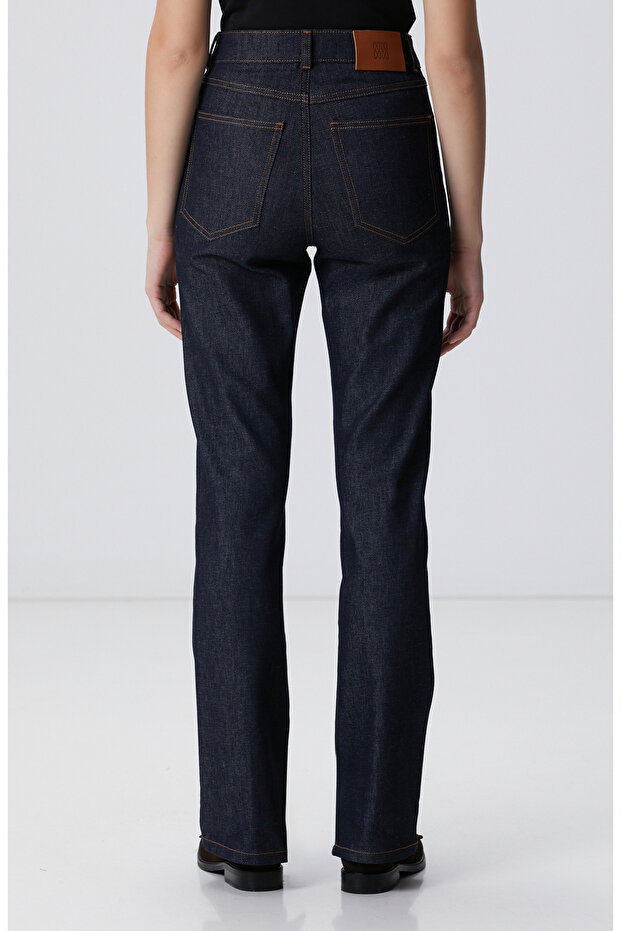 Lacivert Denim Pantolon - 5