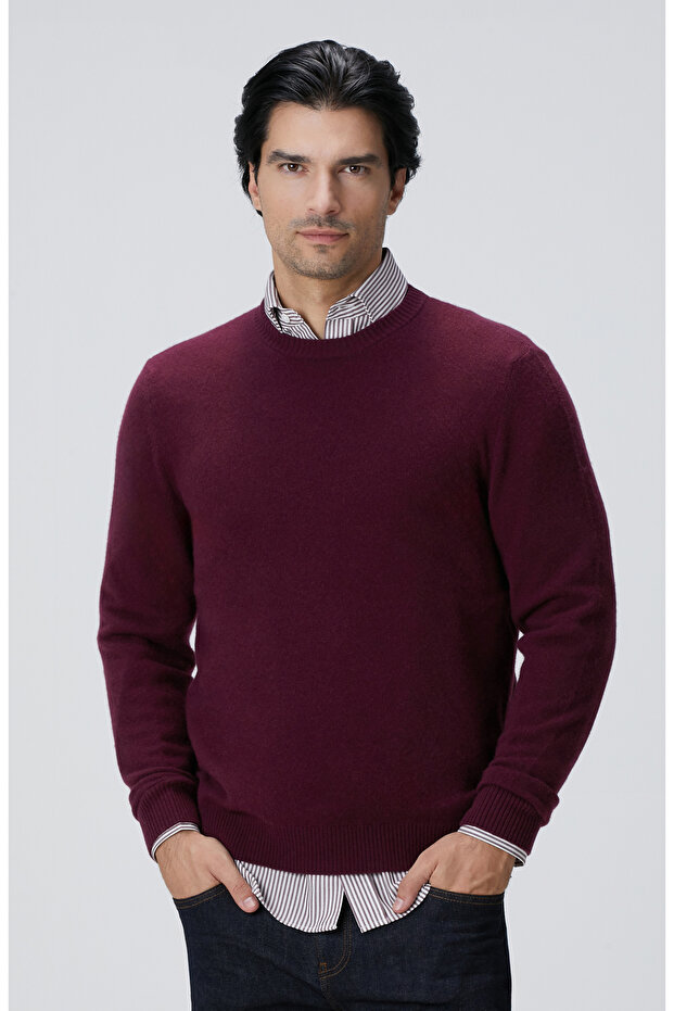 Limited Bordo Kaşmir Triko - 1