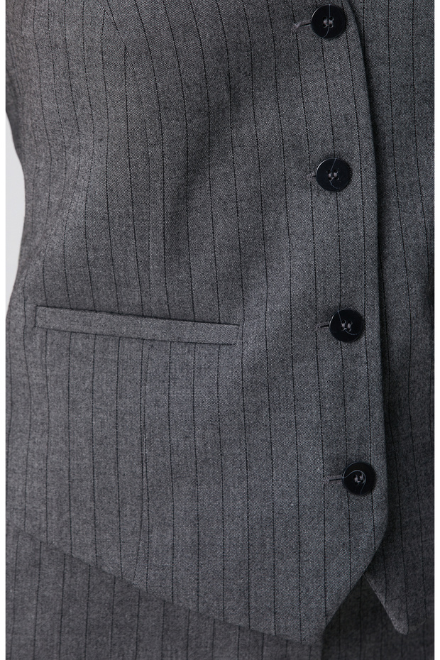 Antrasit Yün Mix Yelek - 6