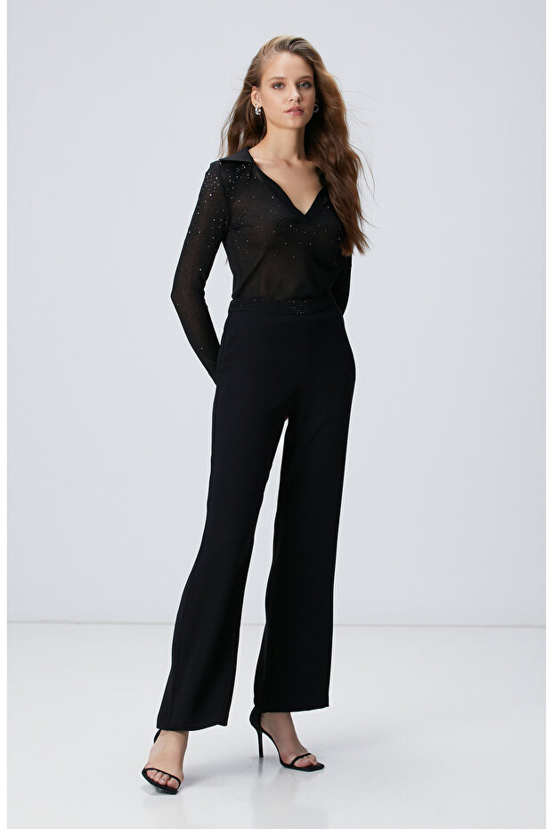 Siyah Abiye Pantolon - 1