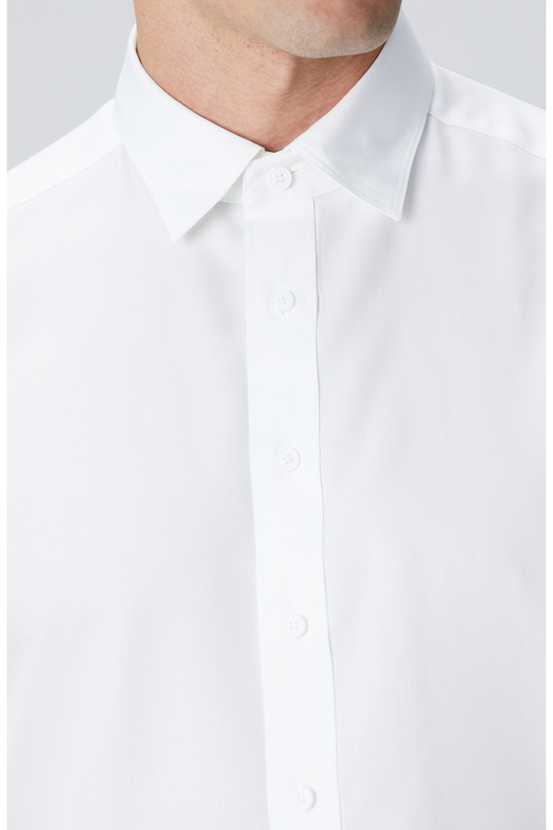 Beyaz Lyocell Gömlek - 6