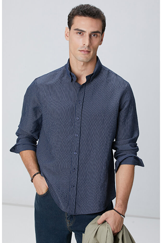 Lacivert Gömlek - 1