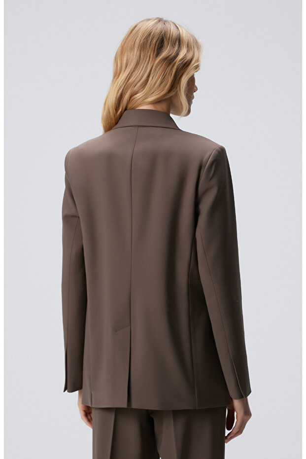 Vizon Yün Karışımlı Ceket - 5