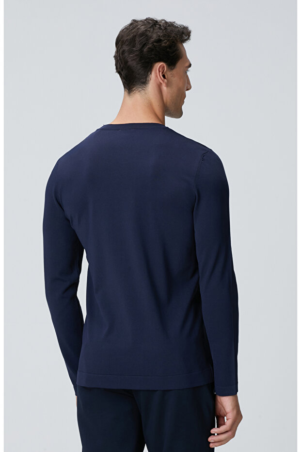 N-Tech Lacivert Basic Triko Kazak - 5