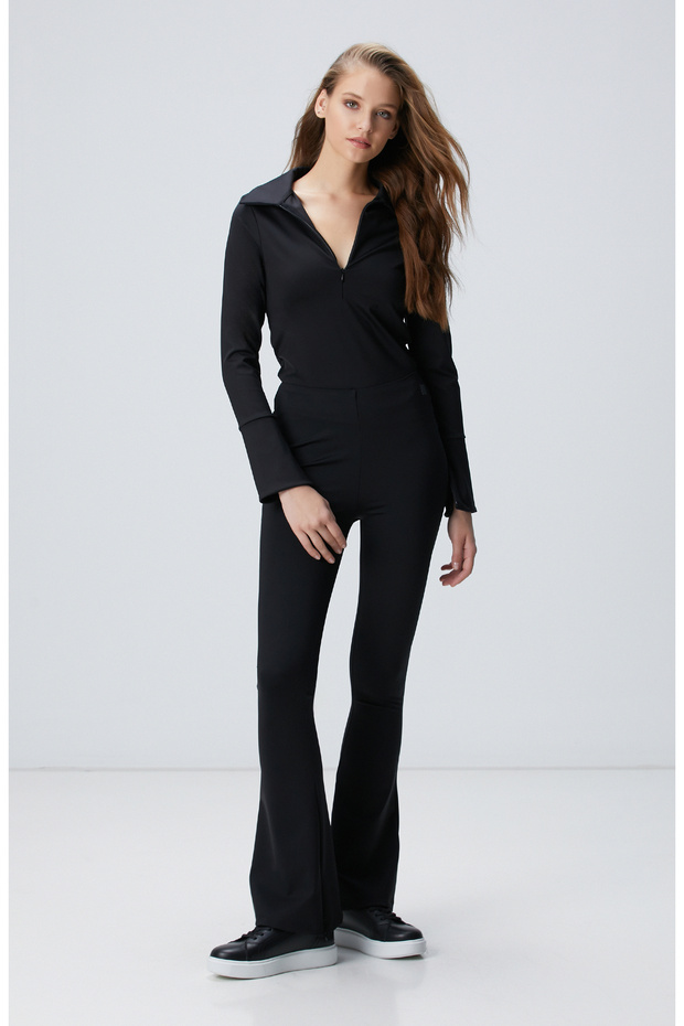 N-Tech Siyah Örme Bluz - 3