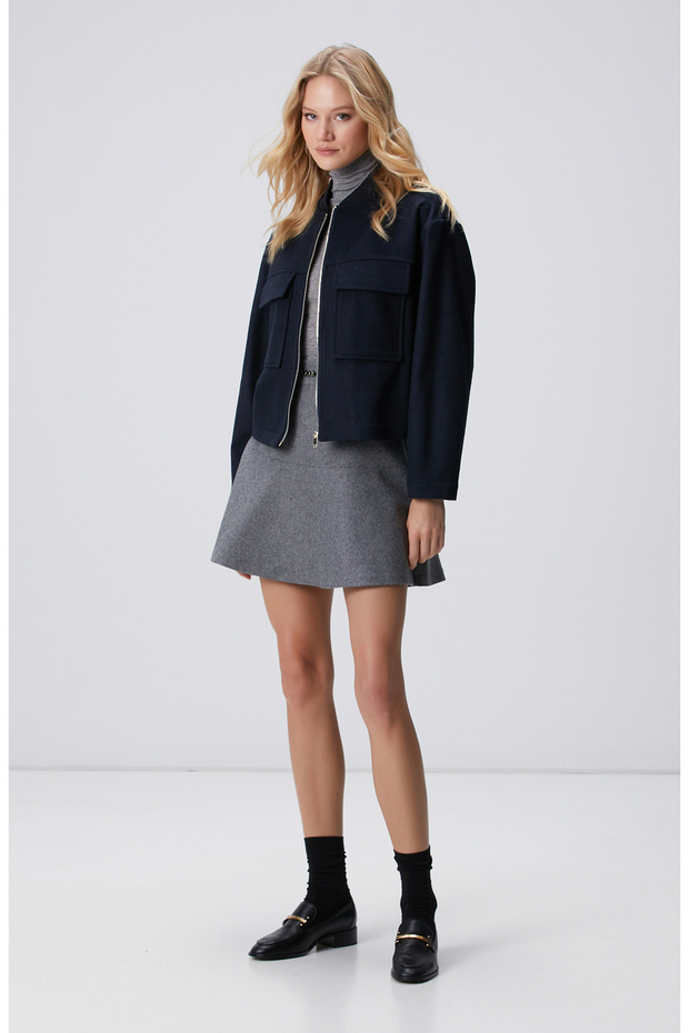 Lacivert Kadın Mont - 3