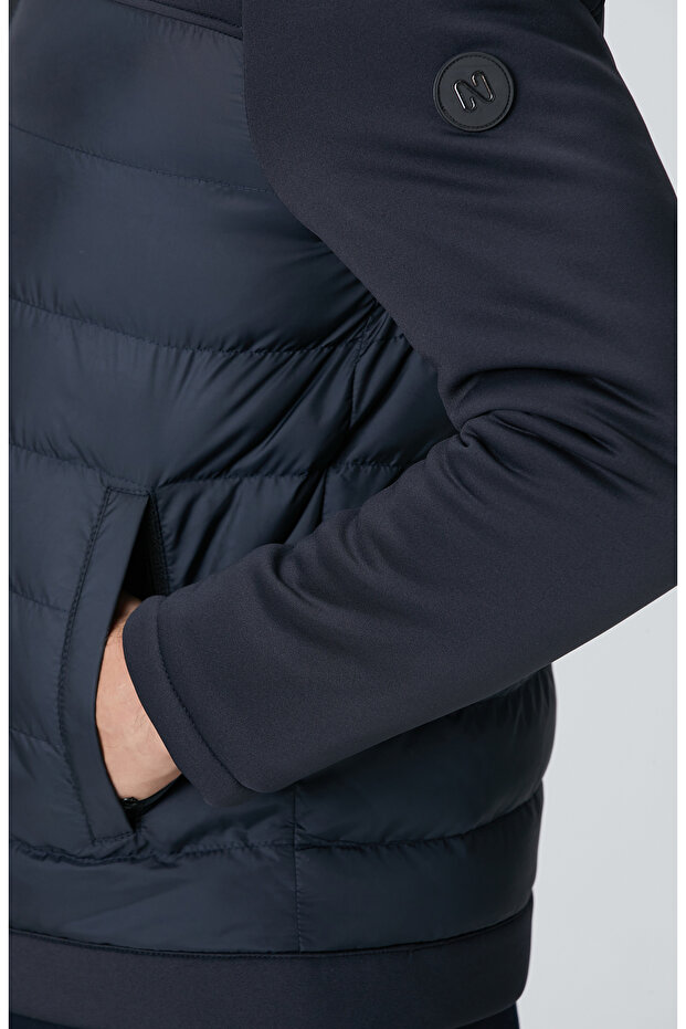 Lacivert Kapitone Mont - 7