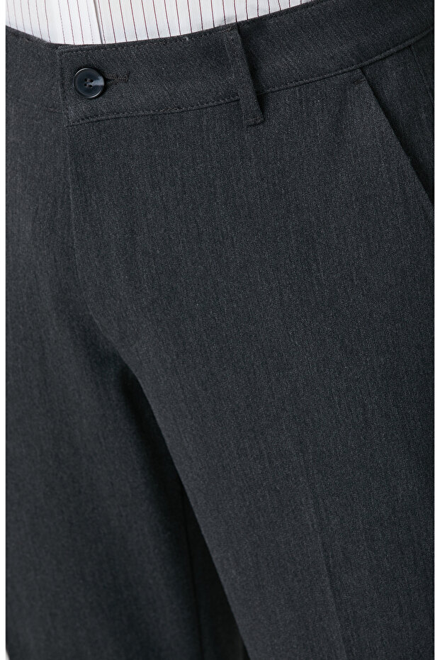 Antrasit Dokuma Pantolon - 4