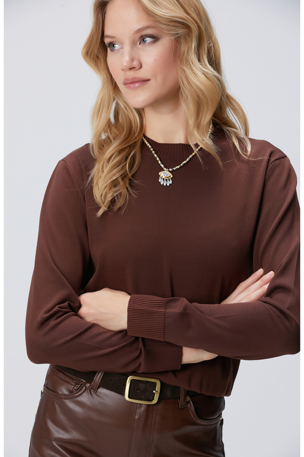 Kahverengi Basic Kazak - 2