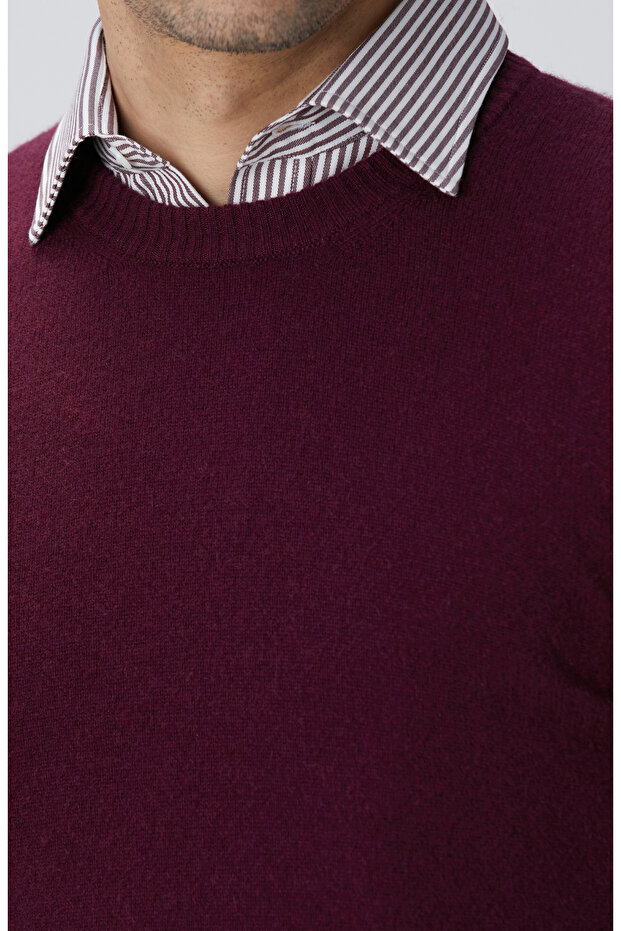 Limited Bordo Kaşmir Triko - 7