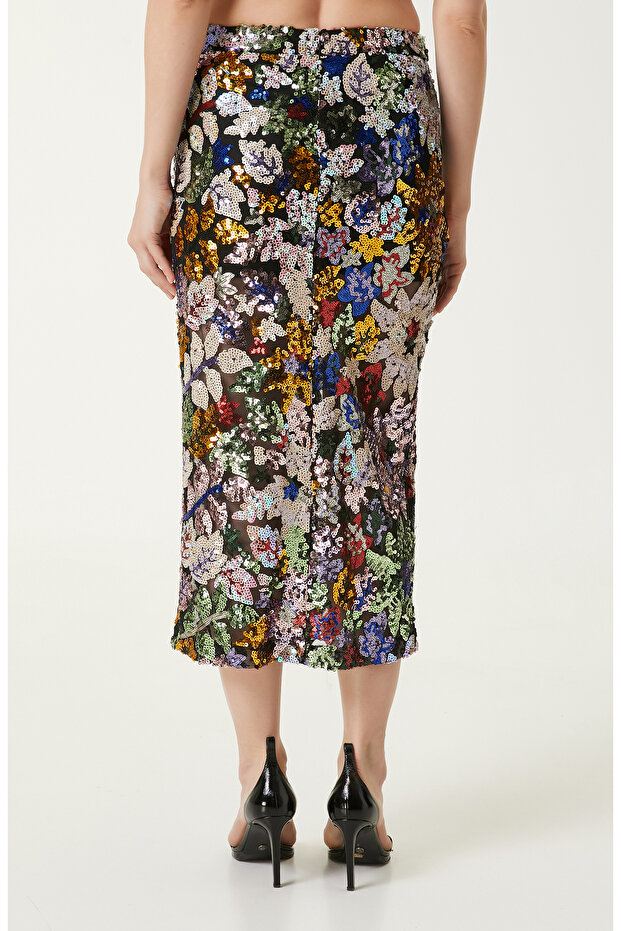 Renkli Midi Kalem Etek - 5