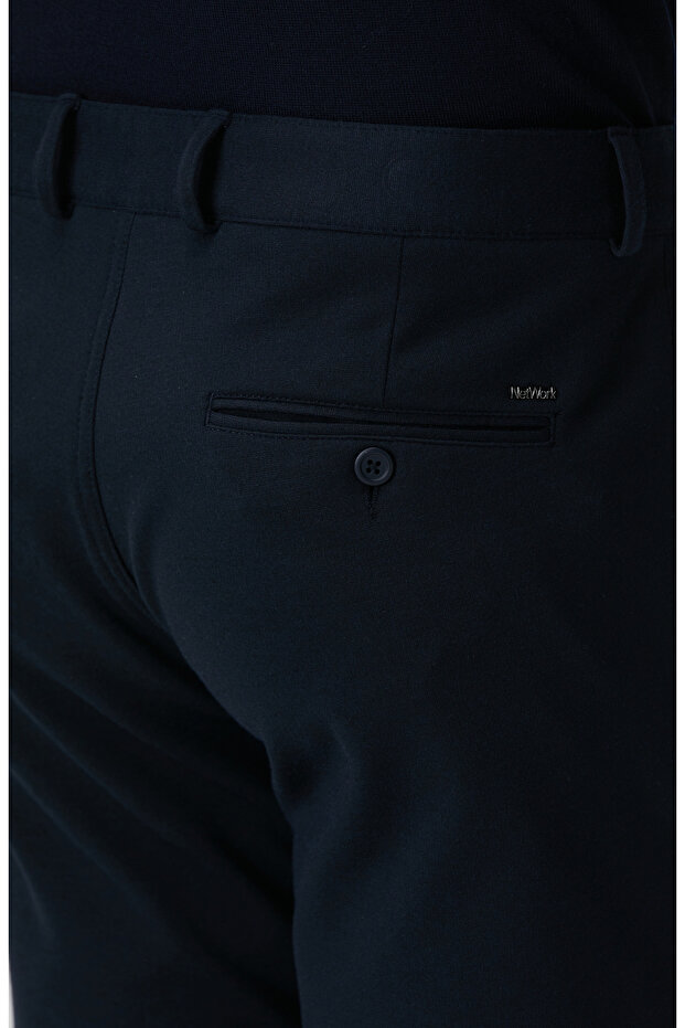 Lacivert Örme Pantolon - 5