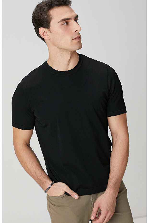 Siyah Basic Triko Kazak - 2