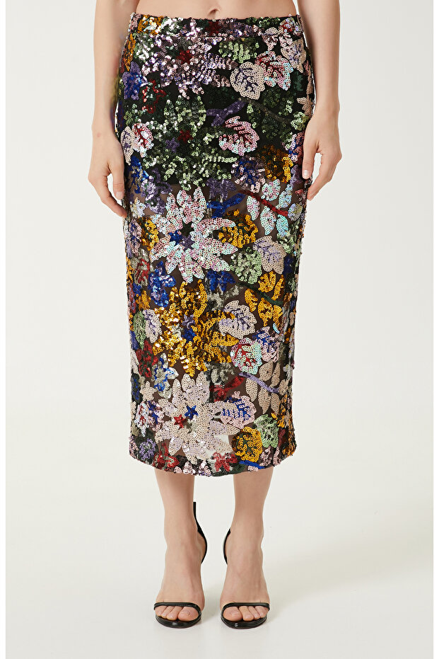 Renkli Midi Kalem Etek - 2