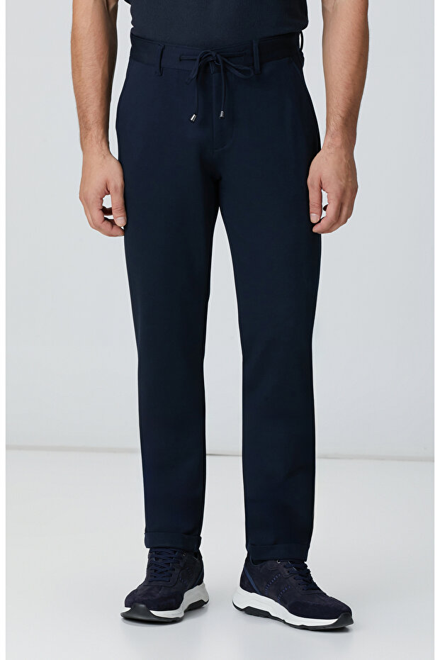 Lacivert Jogger Örme Pantolon - 2