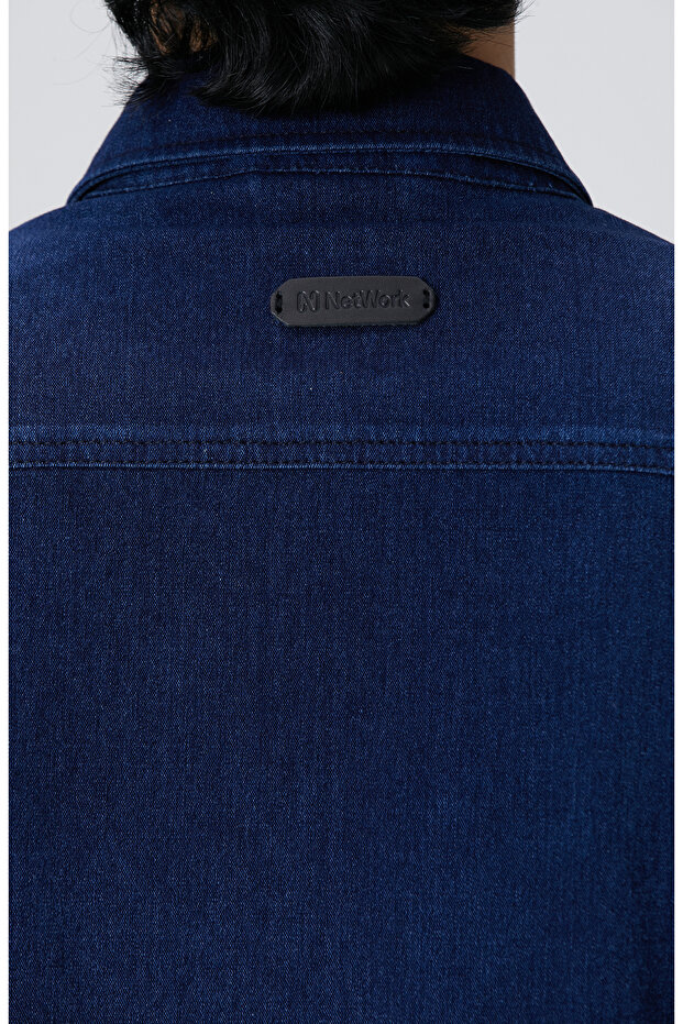 İndigo Denim Gömlek - 8