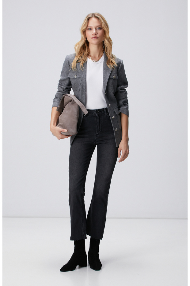 Antrasit Denim Pantolon - 1