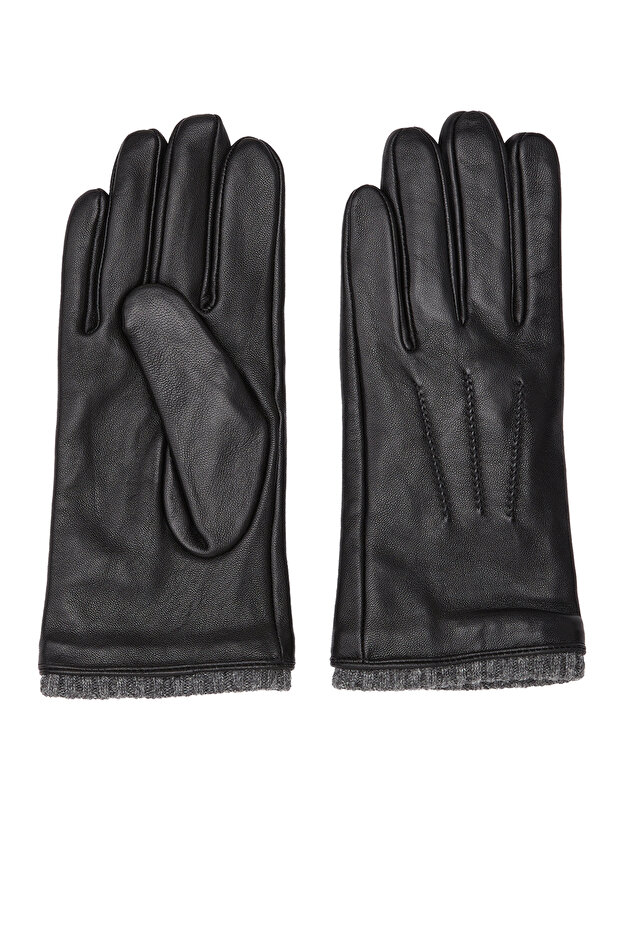 Siyah Erkek Deri Eldiven - 1
