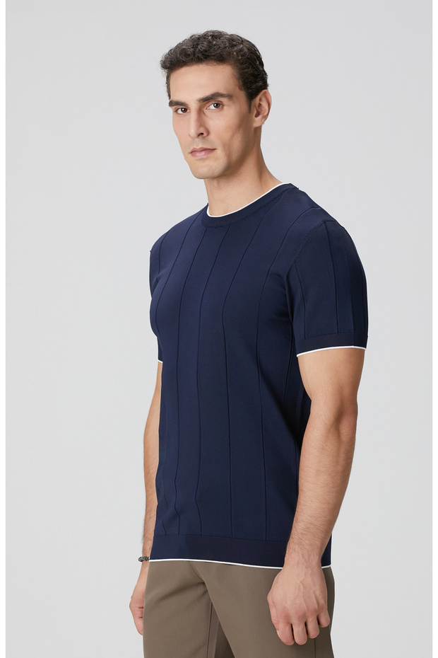 Lacivert Triko Kazak - 4