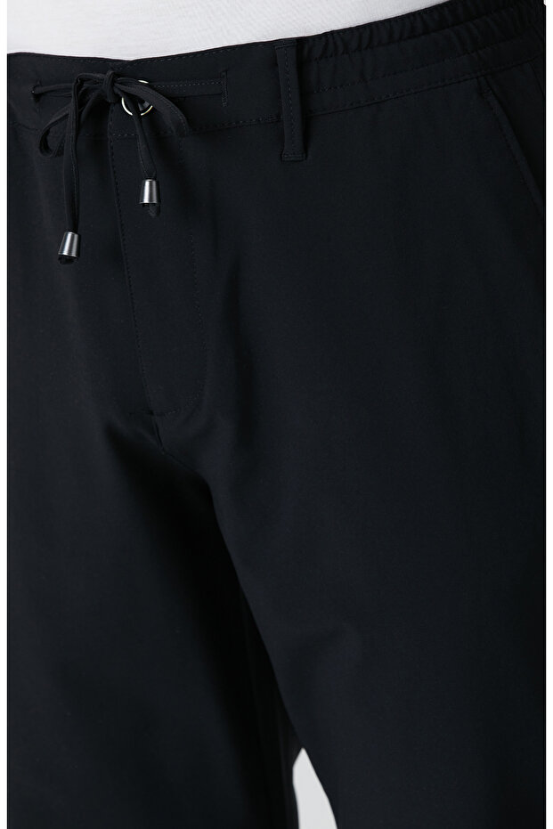 Siyah Dokuma Jogger Pantolon - 4