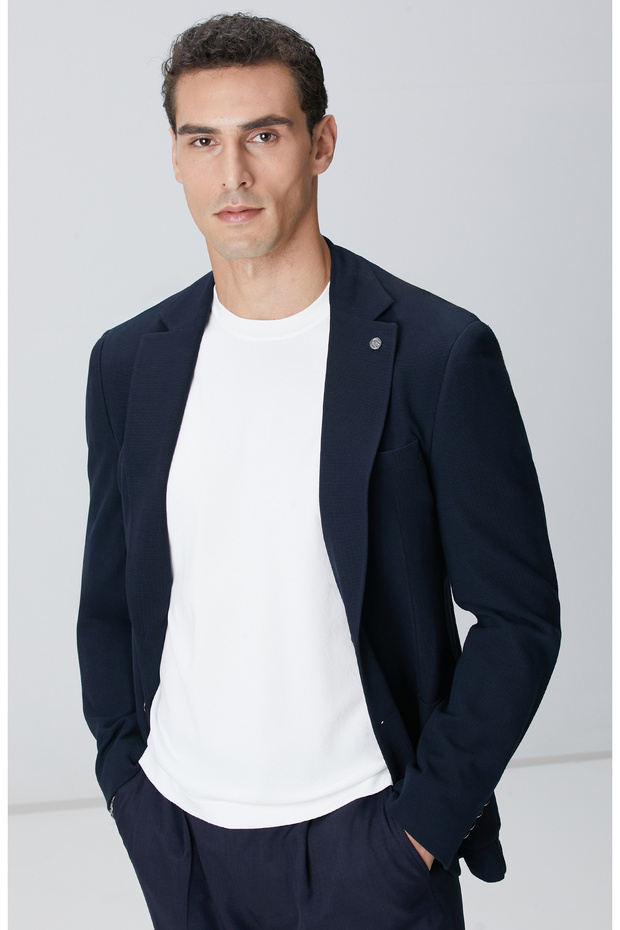 Lacivert Blazer Ceket - 2