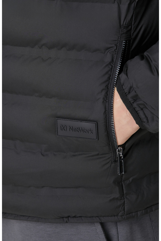 Siyah Puffer Mont - 7