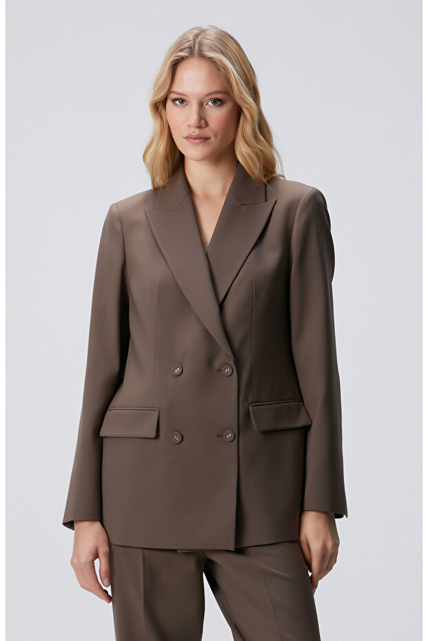 Vizon Yün Karışımlı Ceket - 4