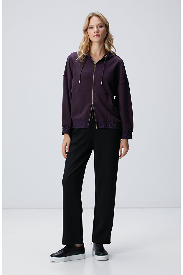 Mor Modal Karışımlı Sweatshirt - 3