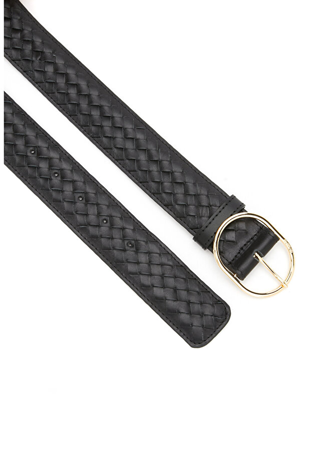 Siyah Kadın Deri Kemer - 2