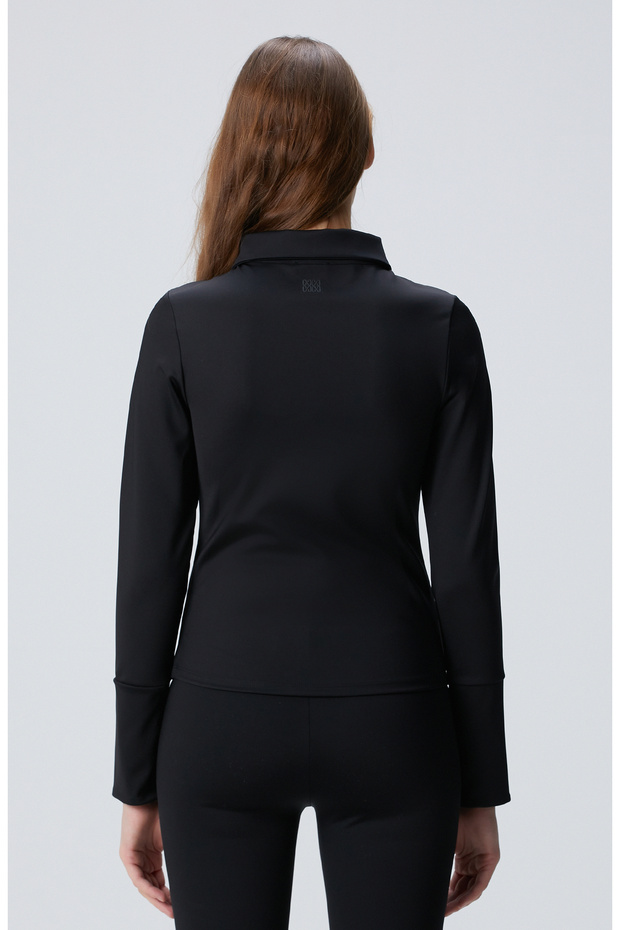 N-Tech Siyah Örme Bluz - 5