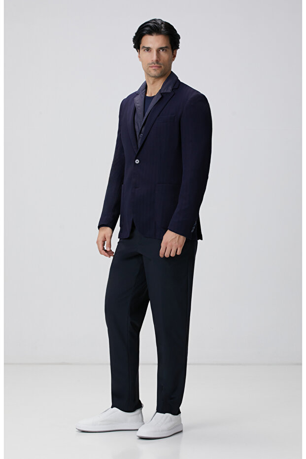 Lacivert Puffer Casual Yelek - 3