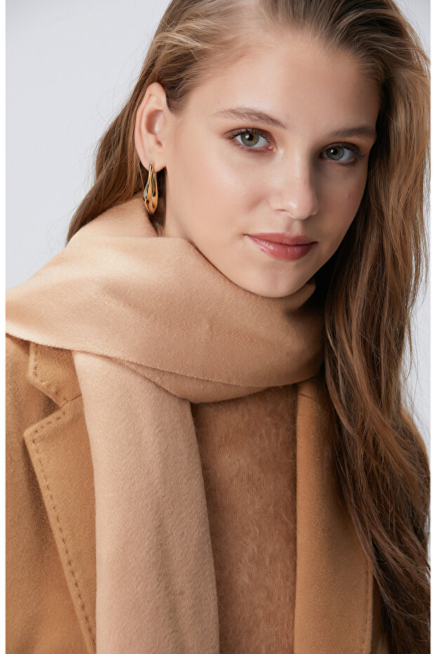 Camel Kadın Kaşmir Atkı - 2