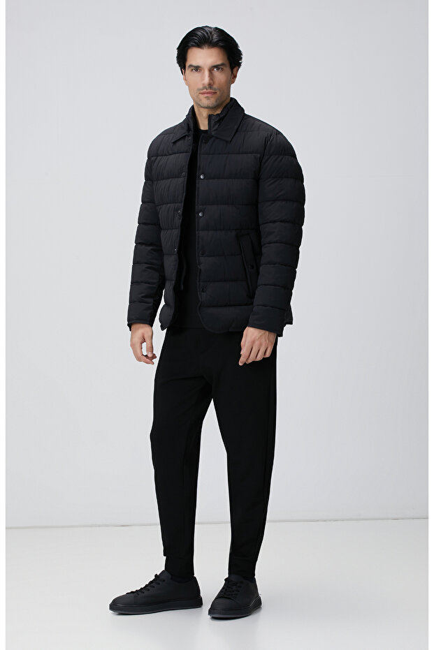 Siyah Bisiklet Yaka Basic Sweatshirt - 3