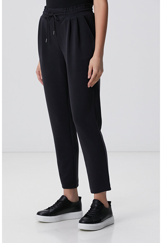 Siyah Modal Karışımlı Eşofman - 3